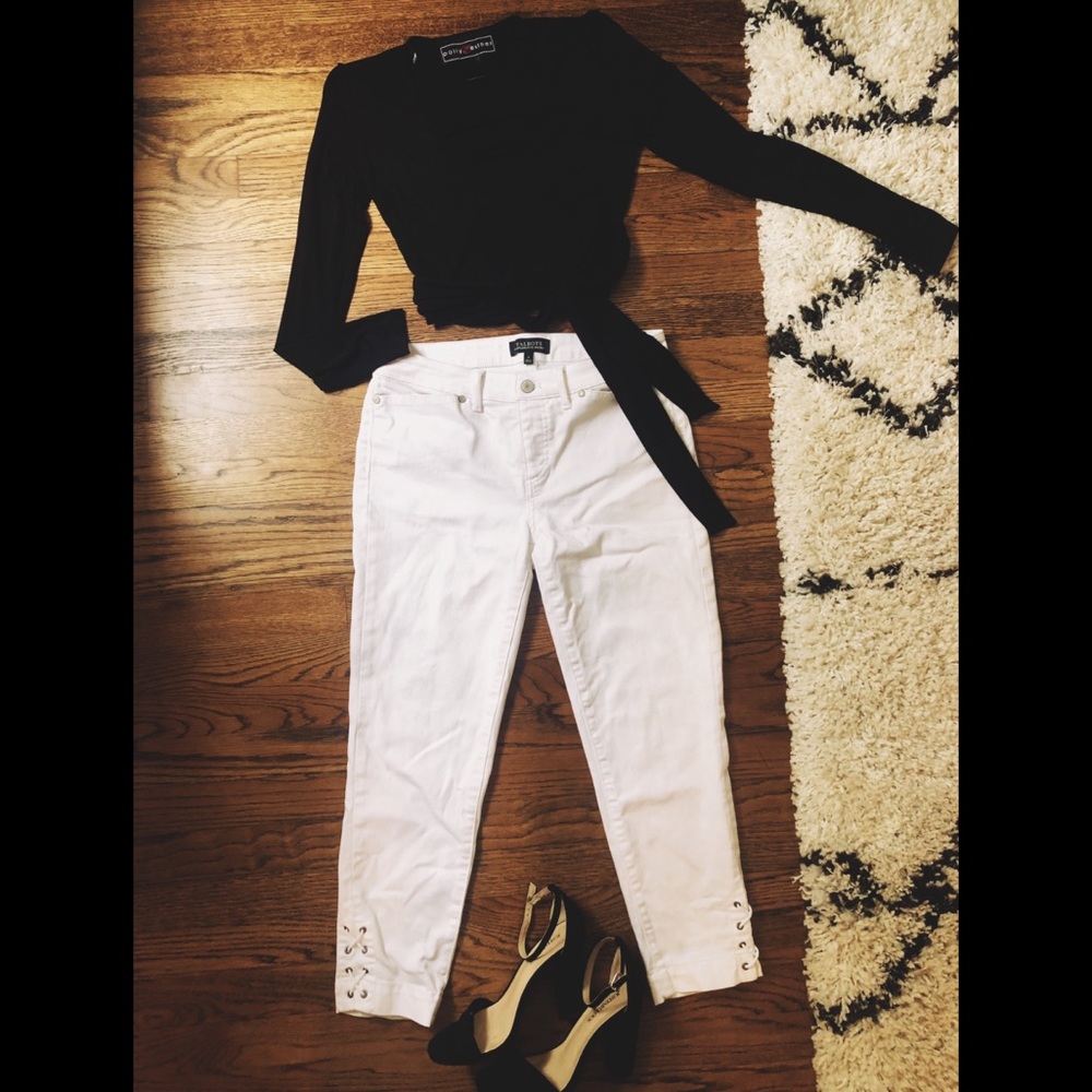 Talbots • White Denim Ankle